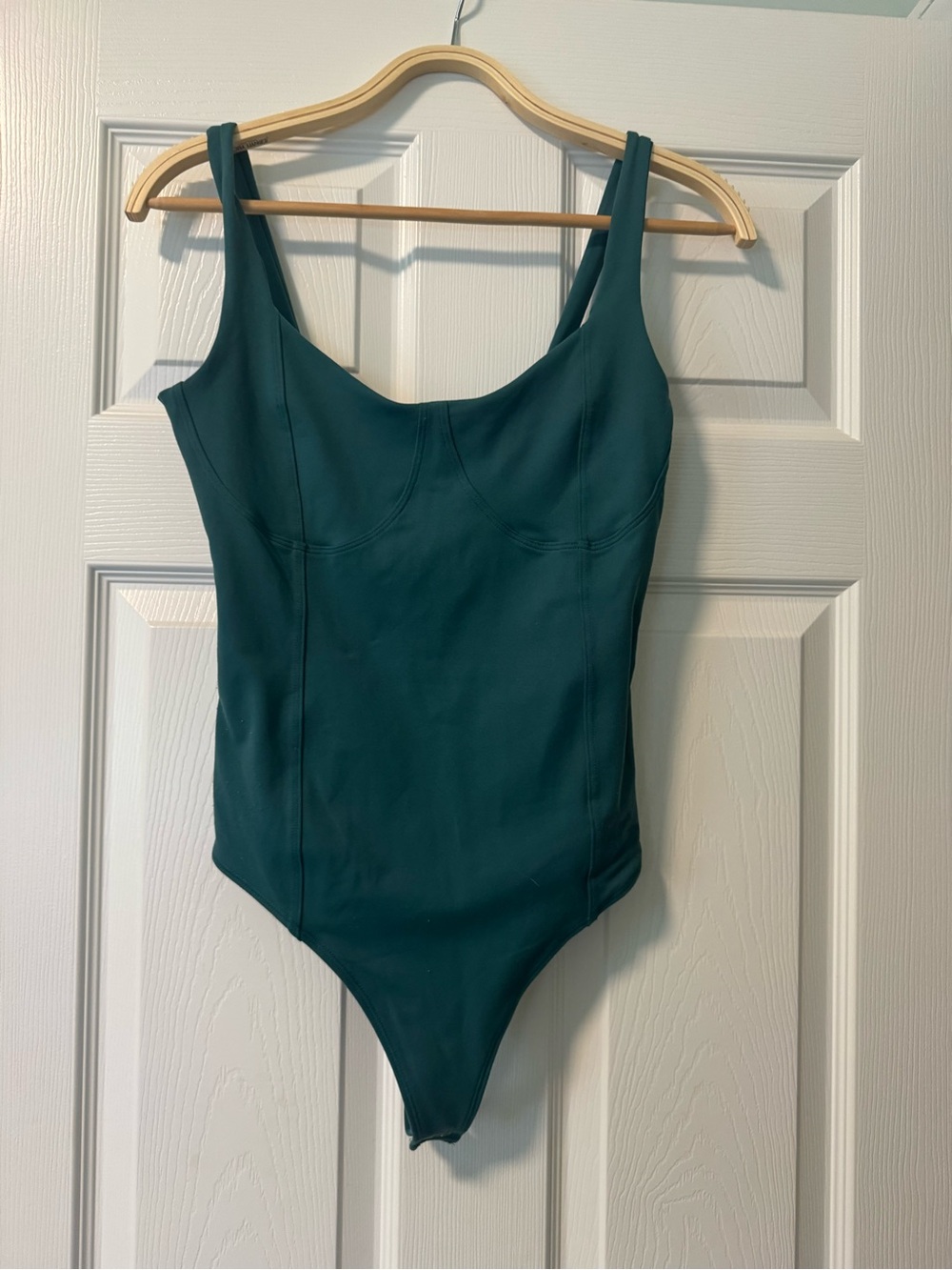 Abercrombie & Fitch Teal Scoop-Neck Bodysuit - size M